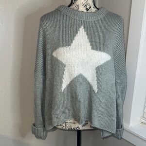 Wooden Ships Gray Sweater with White Star